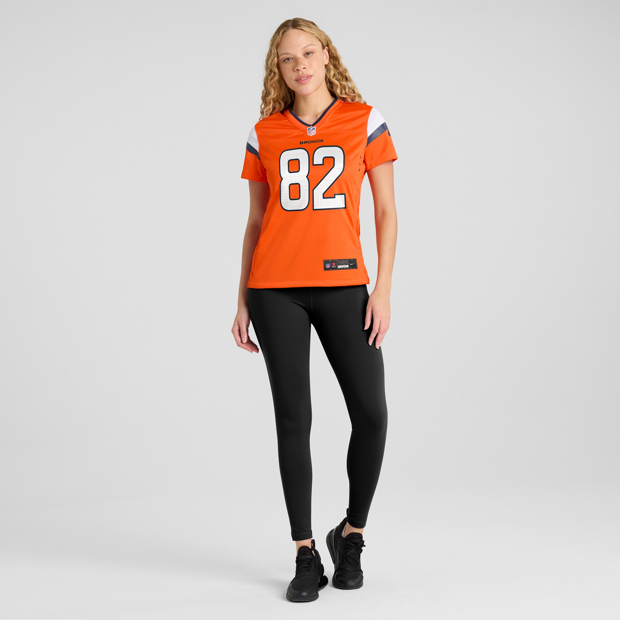 Women's Denver Broncos Adam Trautman Orange Team Game Jersey JS4319 nicesnker - Image 4