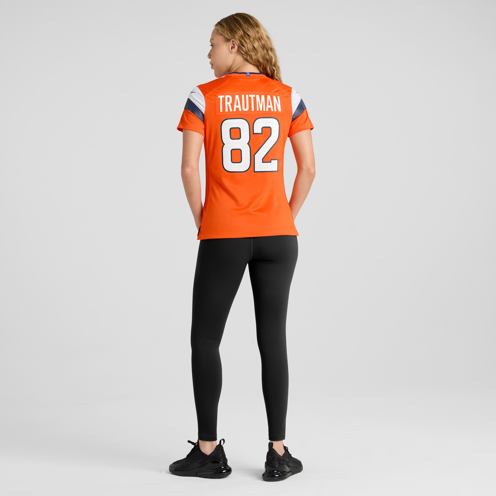 Women's Denver Broncos Adam Trautman Orange Team Game Jersey JS4319 nicesnker - Image 5