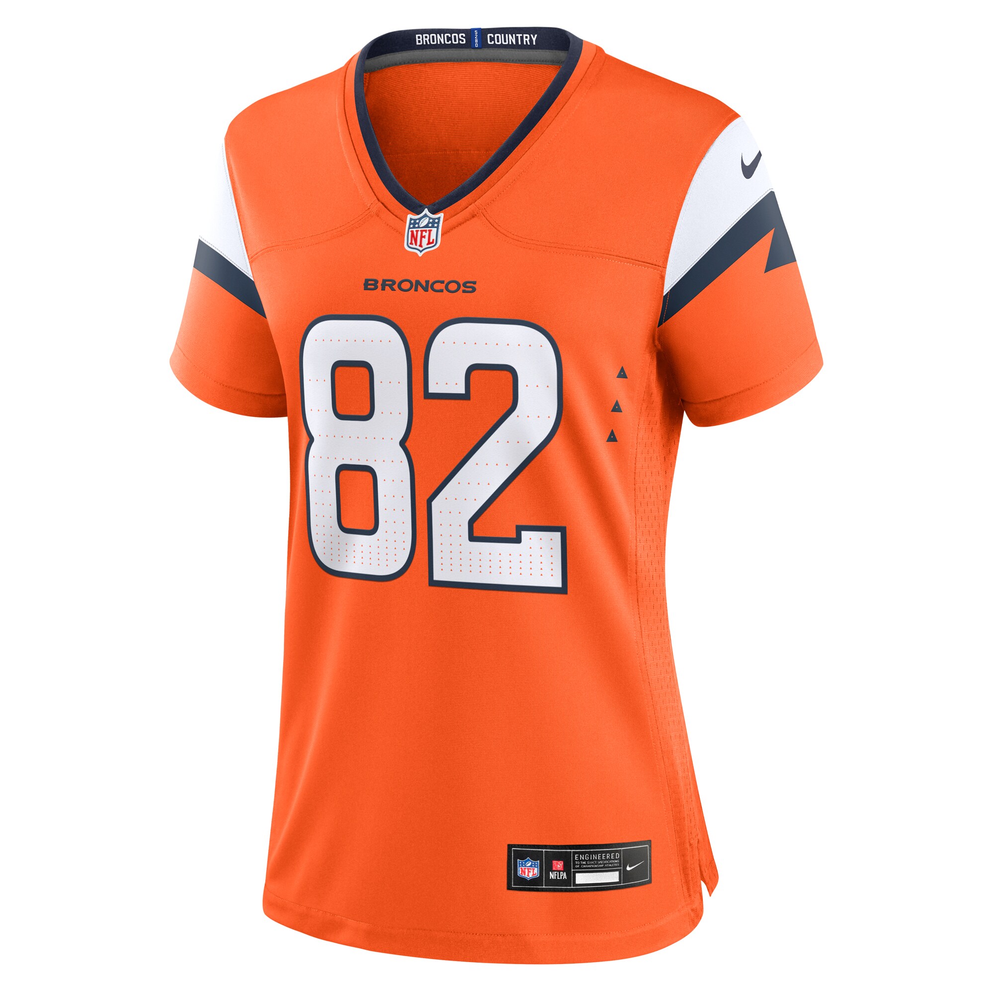 Women's Denver Broncos Adam Trautman Orange Team Game Jersey JS4319 nicesnker - Image 2