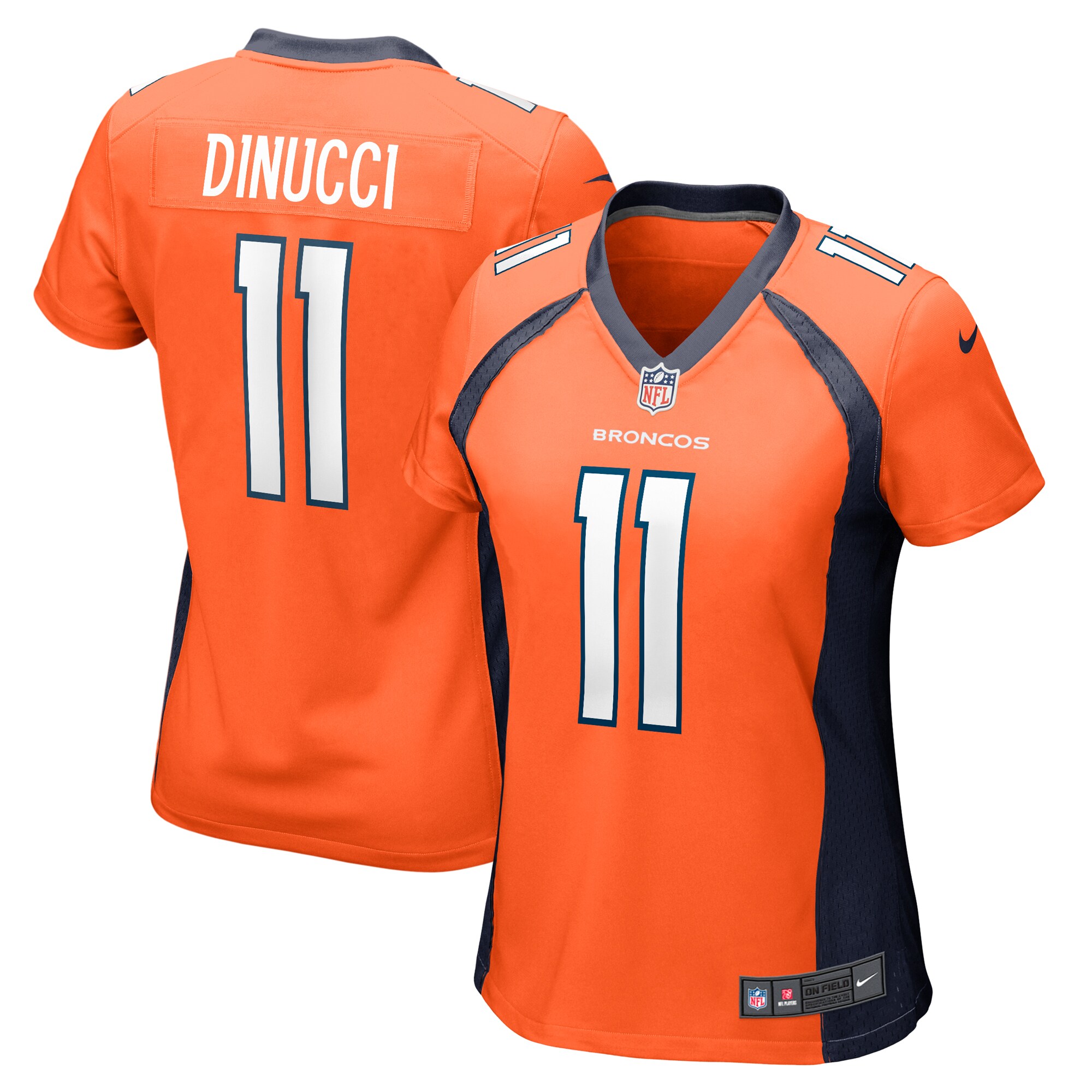Women's Denver Broncos Ben DiNucci Orange Team Game Jersey JS7935 nicesnker