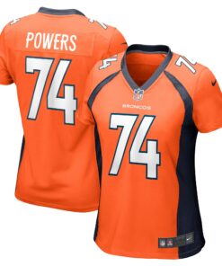 Women's Denver Broncos Ben Powers Orange Game Player Jersey JS7147 nicesnker