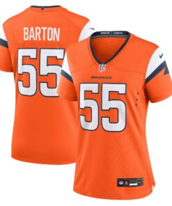 Women's Denver Broncos Cody Barton Orange Game Jersey JS3833 nicesnker