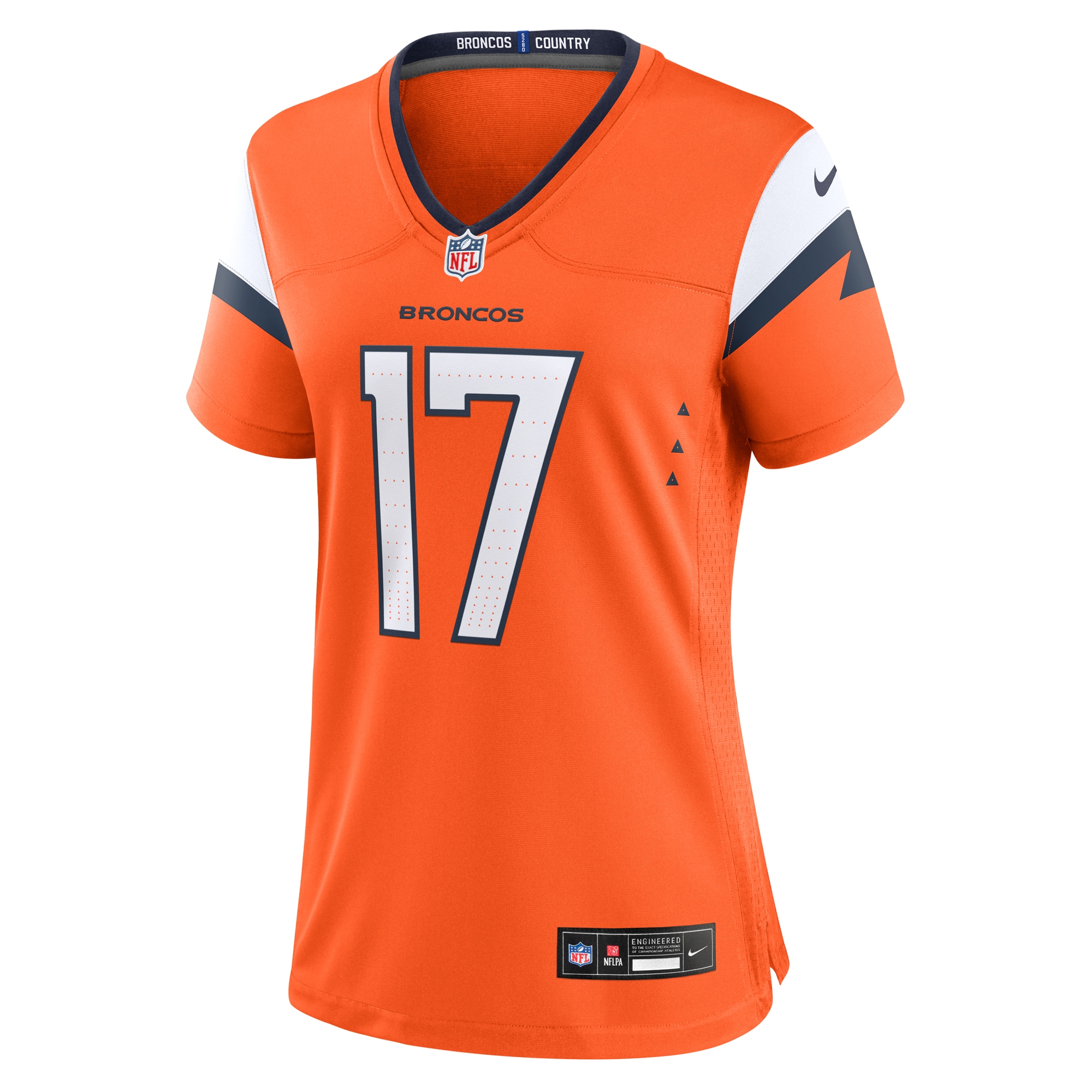 Women's Denver Broncos Devaughn Vele Orange Team Game Jersey JS9623 nicesnker - Image 2