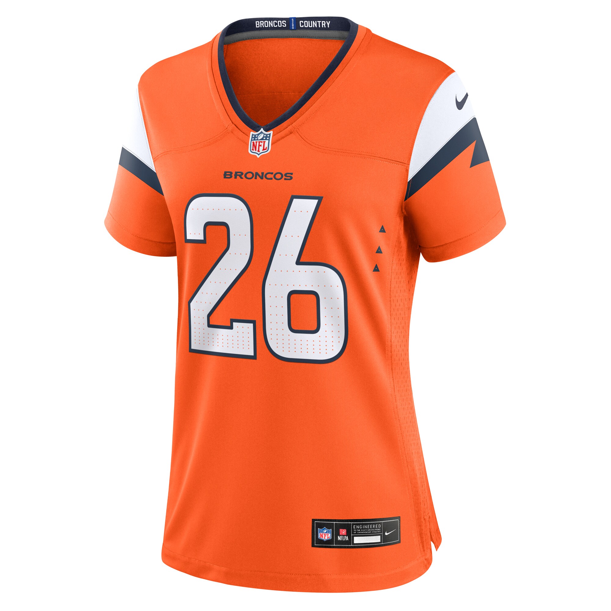 Women's Denver Broncos Devon Key Orange Team Game Jersey JS9438 nicesnker - Image 2