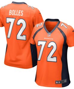 Women's Denver Broncos Garett Bolles Orange Game Jersey JS4154 nicesnker