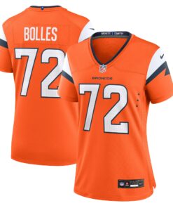 Women's Denver Broncos Garett Bolles Orange Team Game Jersey JS1754 nicesnker