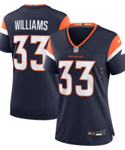 Women's Denver Broncos Javonte Williams Navy Mile High Collection Alternate Game Jersey JS1780 nicesnker