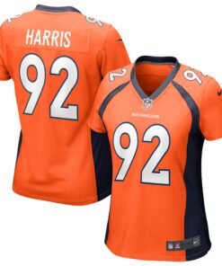 Women's Denver Broncos Jonathan Harris Orange Game Jersey JS2694 nicesnker