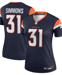Women's Denver Broncos Justin Simmons Navy Alternate Legend Player Performance Top JS5846 nicesnker