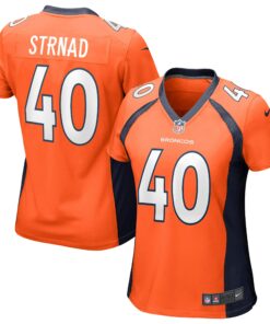 Women's Denver Broncos Justin Strnad Orange Game Jersey JS1222 nicesnker