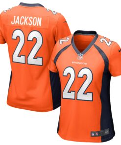 Women's Denver Broncos Kareem Jackson Orange Game Jersey JS6375 nicesnker