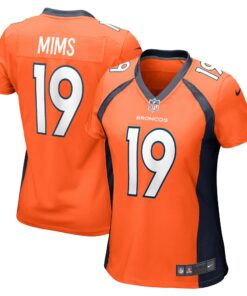 Women's Denver Broncos Marvin Mims Jr Orange Team Game Jersey JS5215 nicesnker