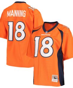 Women's Denver Broncos Peyton Manning Mitchell & Ness Orange Legacy Player Jersey JS2541 nicesnker