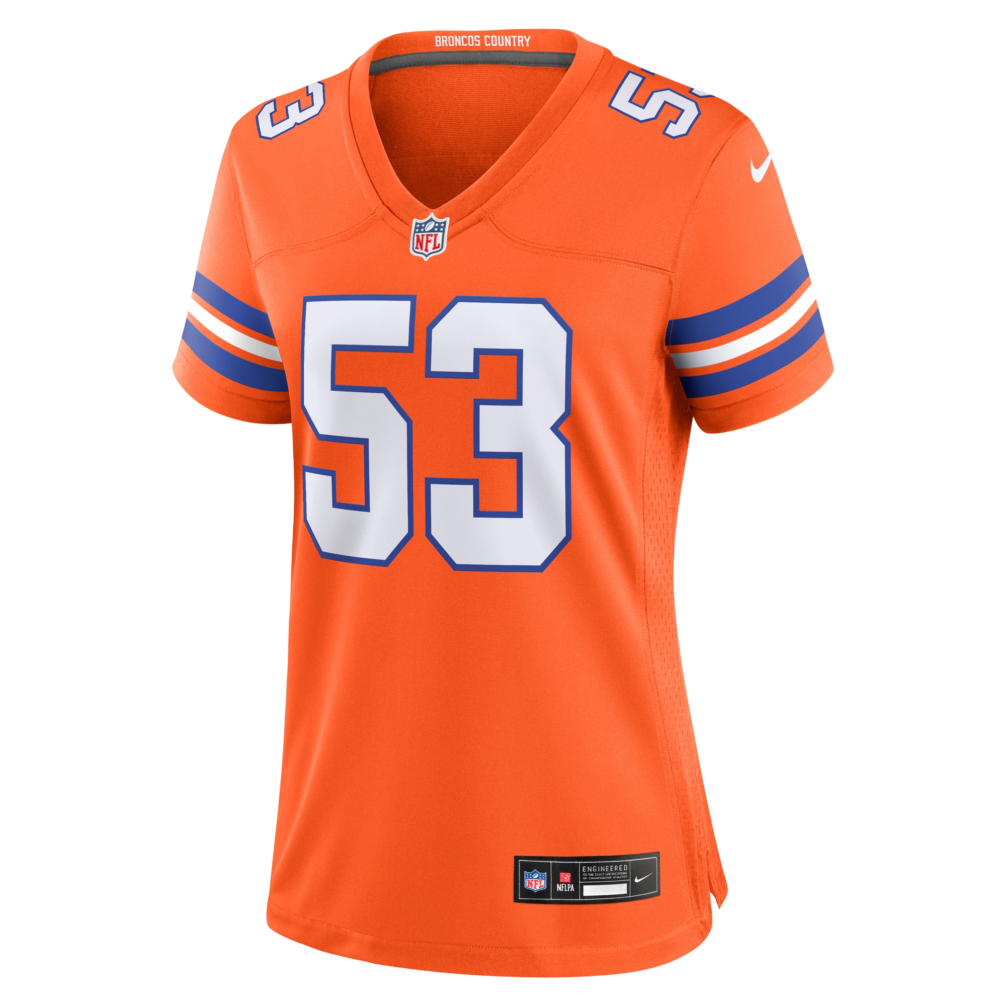 Women's Denver Broncos Randy Gradishar Orange Mile High Collection 1977 Throwback Retired Player Game Jersey JS3924 nicesnker - Image 2