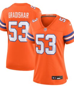 Women's Denver Broncos Randy Gradishar Orange Mile High Collection 1977 Throwback Retired Player Game Jersey JS3924 nicesnker