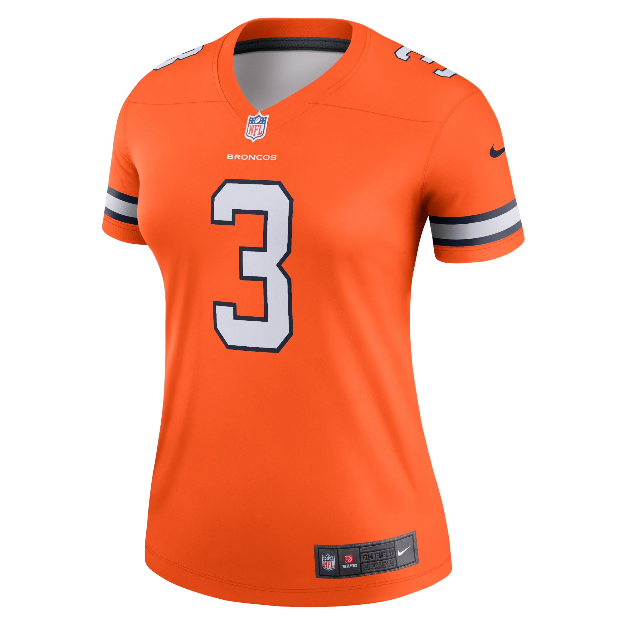 Women's Denver Broncos Russell Wilson Orange Alternate Legend Player Performance Top JS6453 nicesnker - Image 2