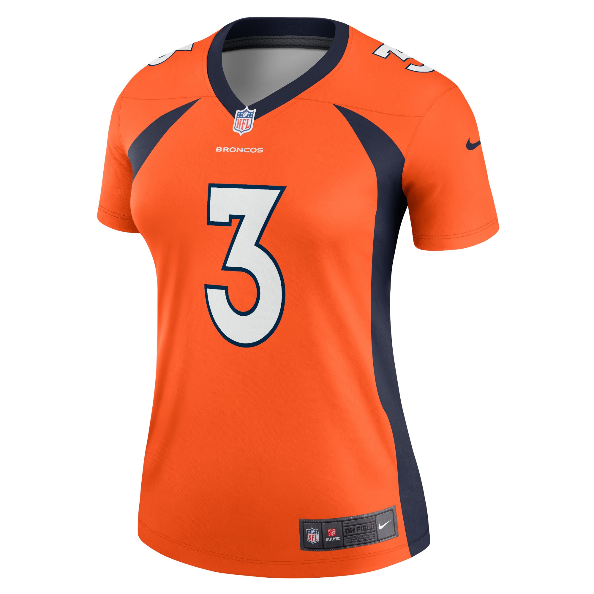 Women's Denver Broncos Russell Wilson Orange Team Legend Player Performance Top JS7969 nicesnker - Image 2