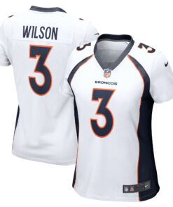 Women's Denver Broncos Russell Wilson White Player Jersey JS4679 nicesnker