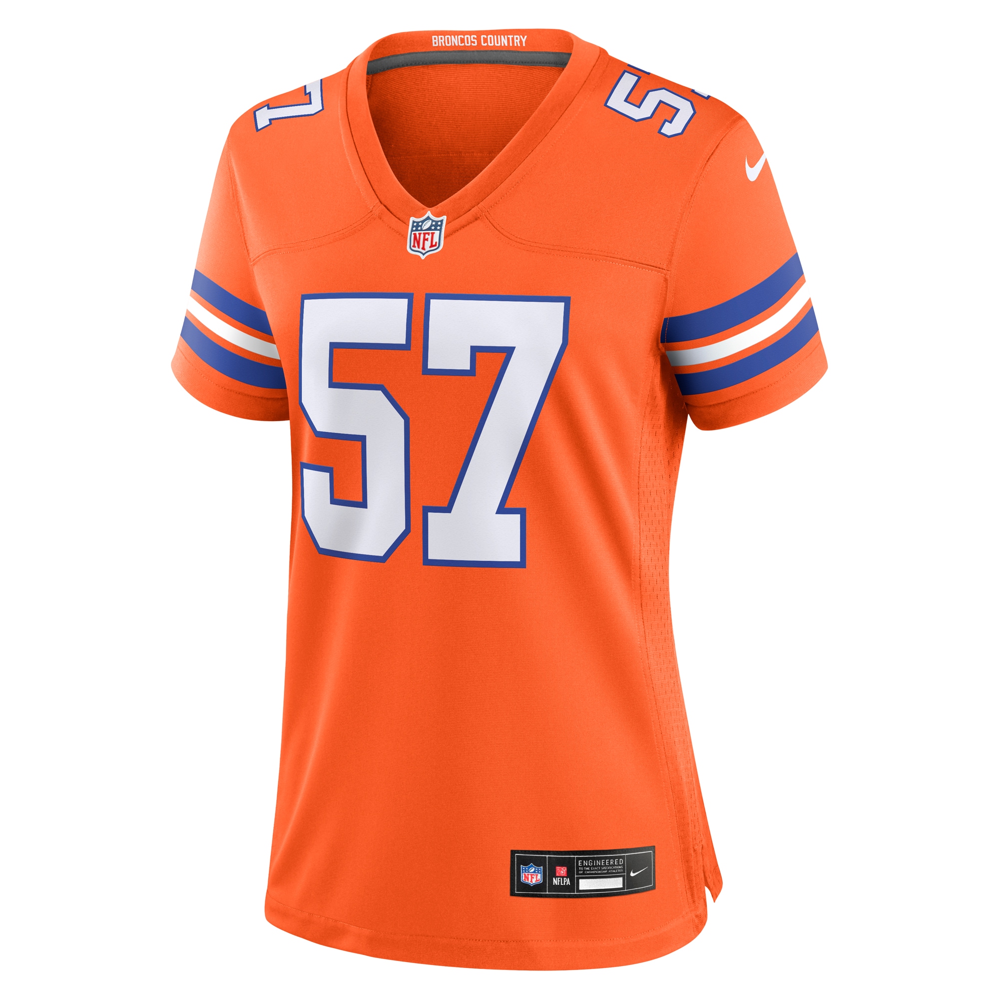 Women's Denver Broncos Tom Jackson Orange Mile High Collection 1977 Throwback Retired Player Game Jersey JS5713 nicesnker - Image 2