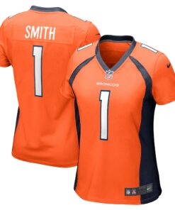 Women's Denver Broncos Tremon Smith Orange Game Jersey JS8680 nicesnker