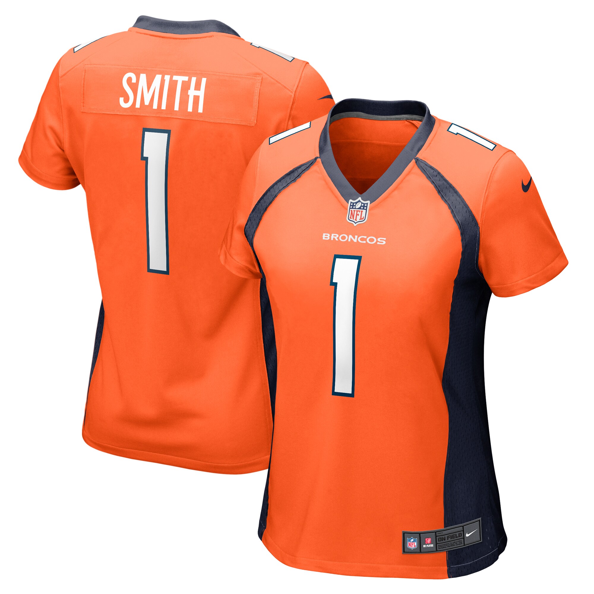 Women's Denver Broncos Tremon Smith Orange Game Jersey JS8680 nicesnker