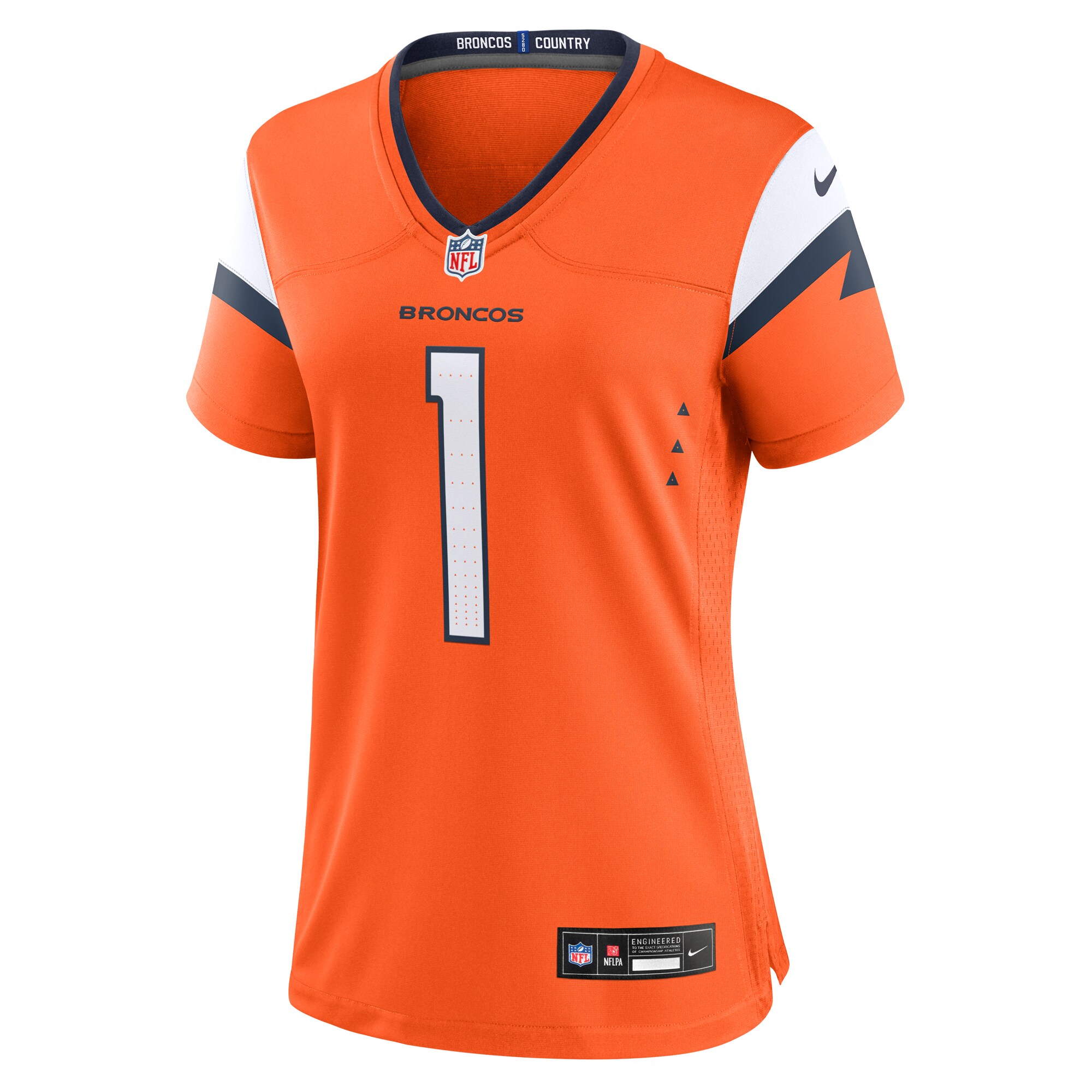 Women's Denver Broncos Tremon Smith Orange Team Game Jersey JS2329 nicesnker - Image 2