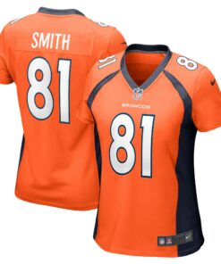 Women's Denver Broncos Tre'Quan Smith Orange Game Jersey JS2324 nicesnker