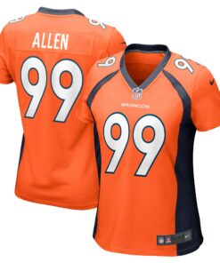 Women's Denver Broncos Zach Allen Orange Game Player Jersey JS1889 nicesnker