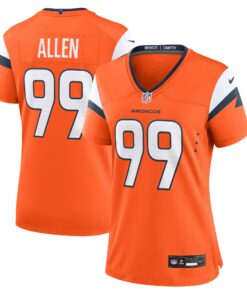 Women's Denver Broncos Zach Allen Orange Team Game Jersey JS3842 nicesnker