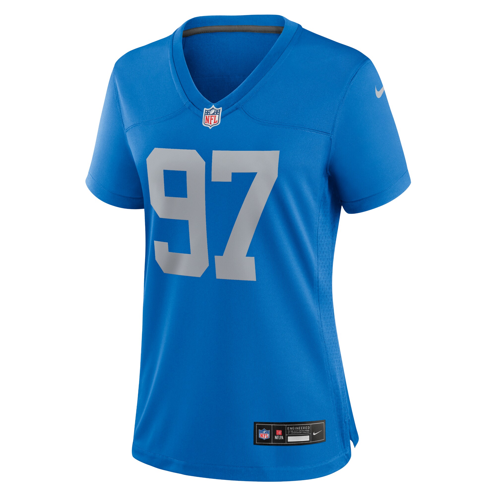 Women's Detroit Lions Aidan Hutchinson Blue Alternate Game Jersey JS6185 nicesnker - Image 2