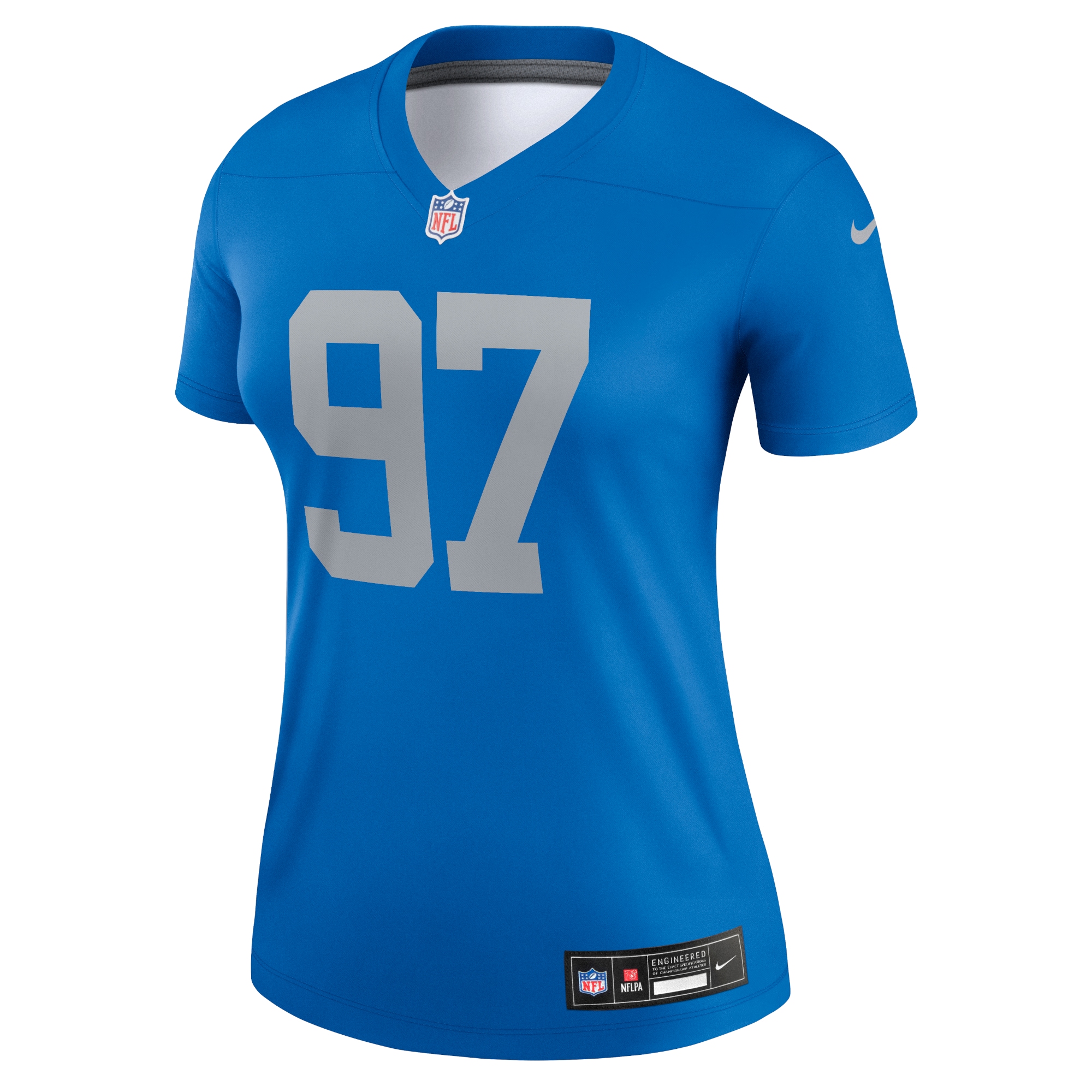 Women's Detroit Lions Aidan Hutchinson Blue Alternate Legend Player Performance Top JS6803 nicesnker - Image 2