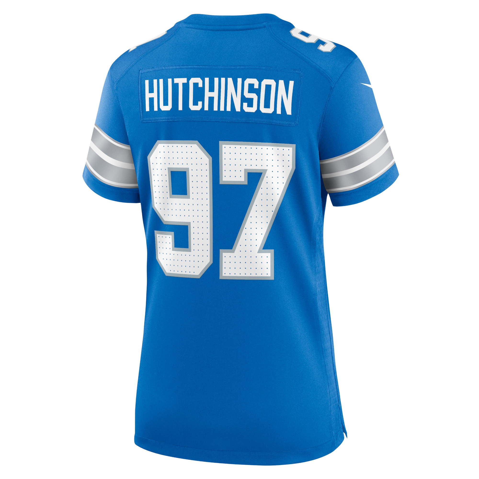 Women's Detroit Lions Aidan Hutchinson Blue Game Jersey JS2976 nicesnker - Image 3