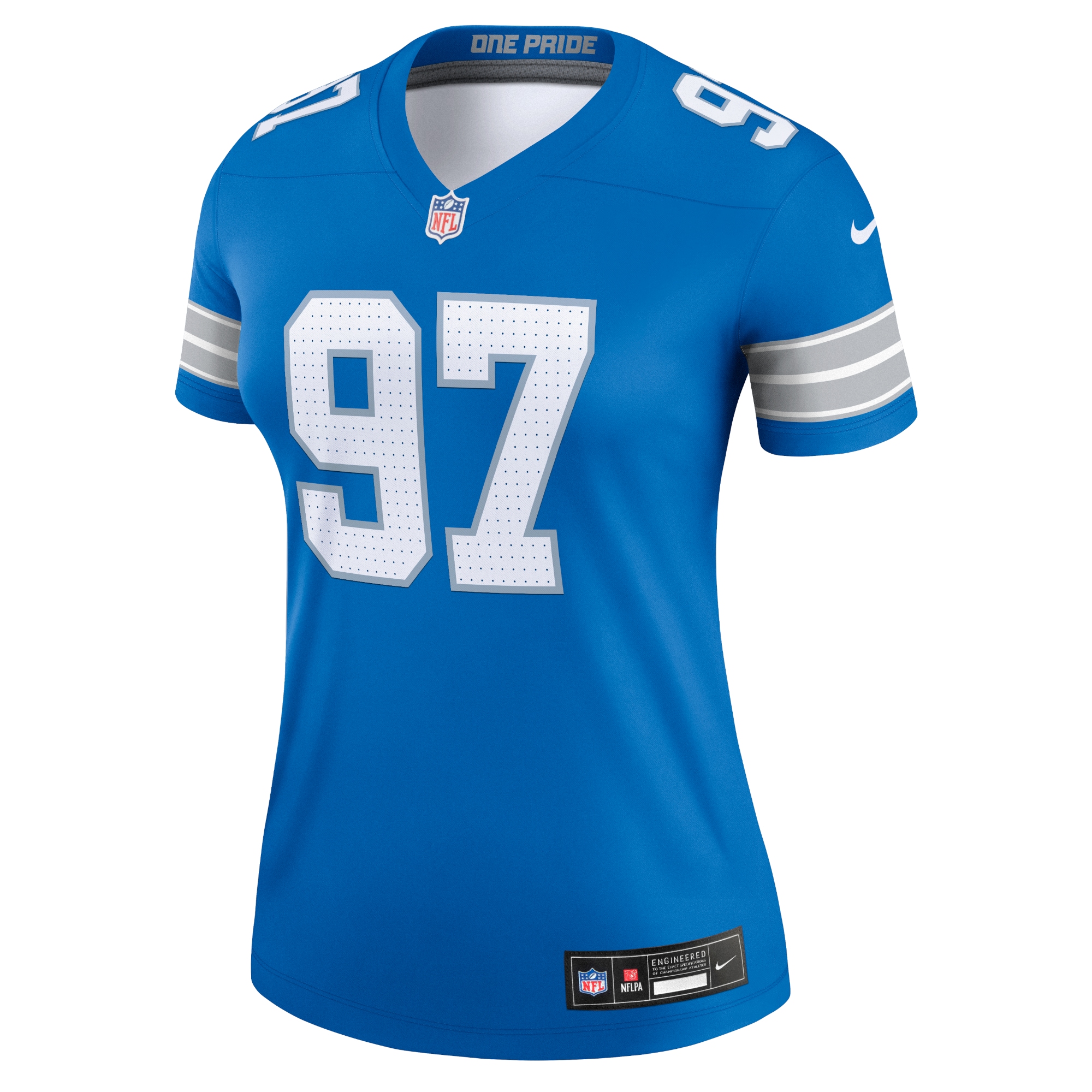 Women's Detroit Lions Aidan Hutchinson Blue Legend Player Performance Top JS5316 nicesnker - Image 2