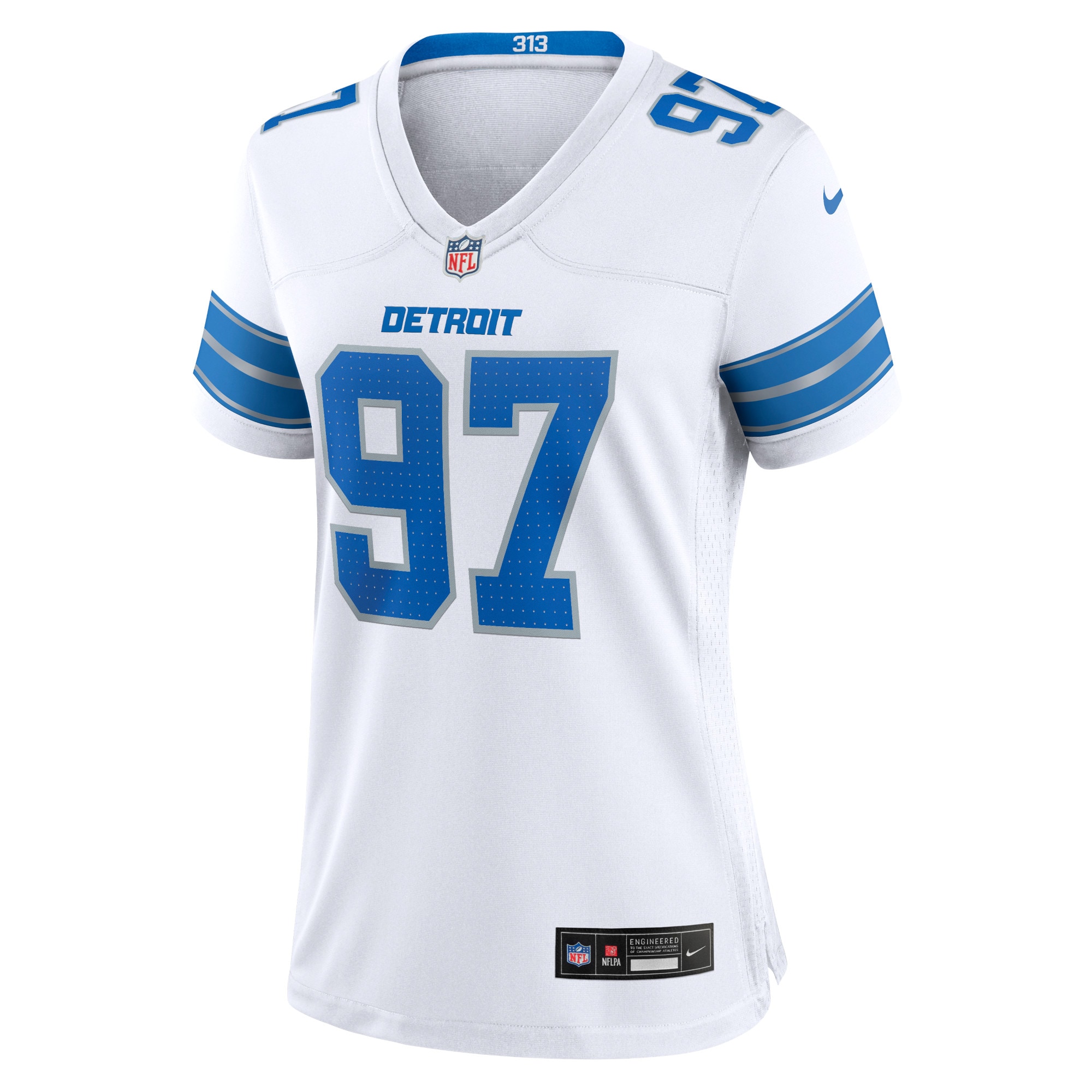 Women's Detroit Lions Aidan Hutchinson White Game Jersey JS1270 nicesnker - Image 2
