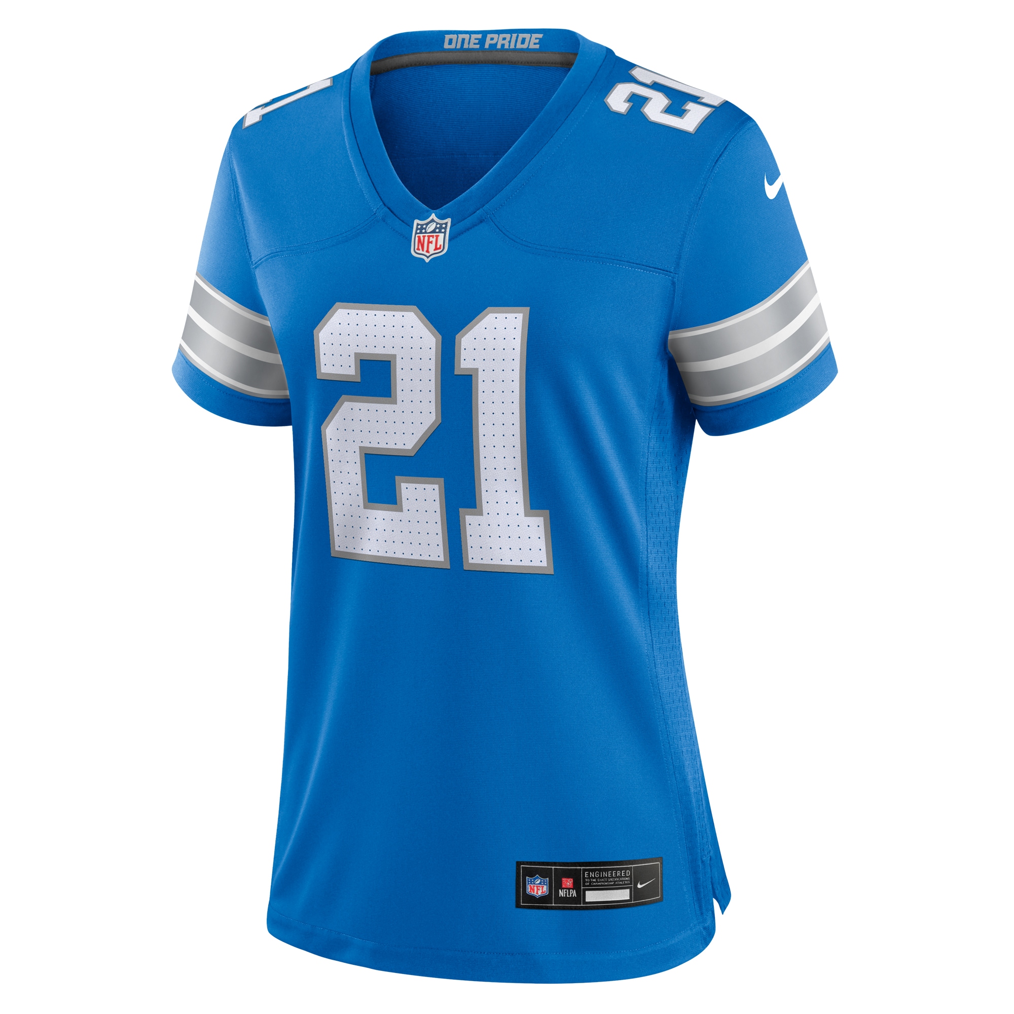Women's Detroit Lions Amik Robertson Blue Team Game Jersey JS6048 nicesnker - Image 2