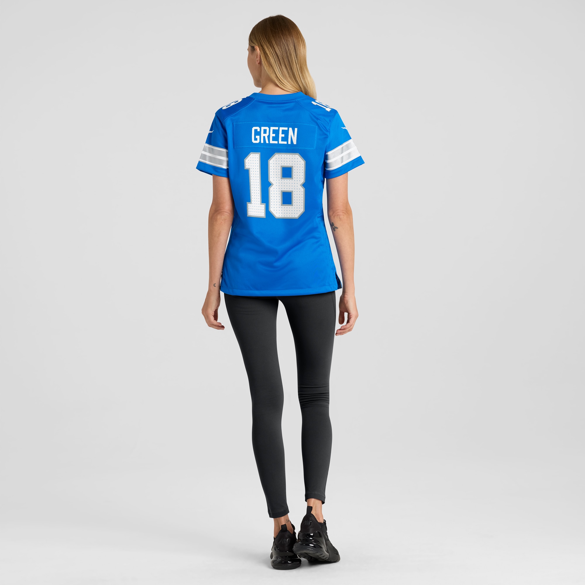 Women's Detroit Lions Antoine Green Blue Team Game Jersey JS1646 nicesnker - Image 5