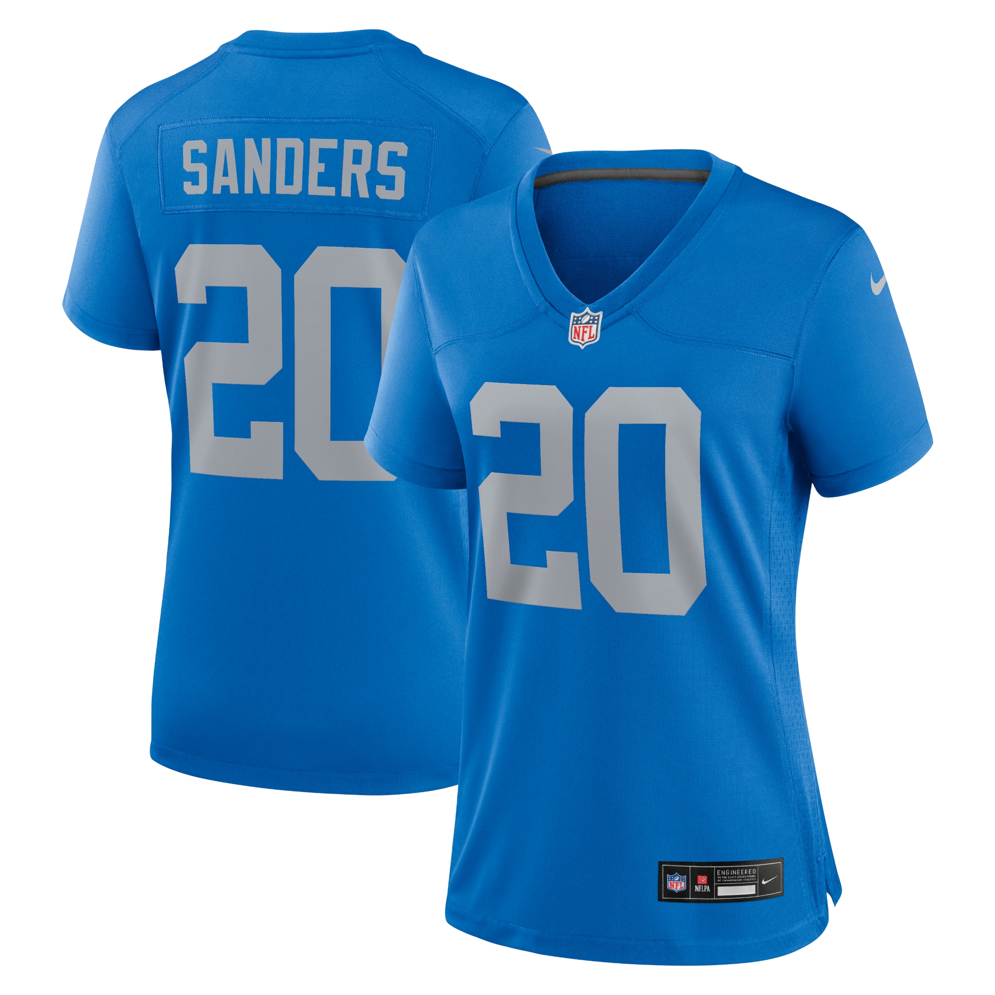 Women's Detroit Lions Barry Sanders Blue Alternate Game Jersey JS5753 nicesnker