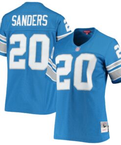 Women's Detroit Lions Barry Sanders Mitchell & Ness Blue 1996 Legacy Jersey JS1697 nicesnker