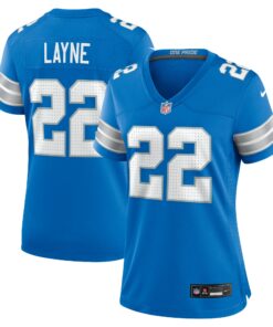 Women's Detroit Lions Bobby Layne Blue Retired Player Game Jersey JS4510 nicesnker