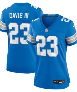 Women's Detroit Lions Carlton Davis III Blue Game Jersey JS6949 nicesnker