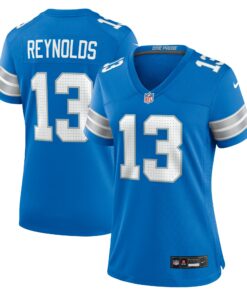 Women's Detroit Lions Craig Reynolds Blue Team Game Jersey JS9537 nicesnker