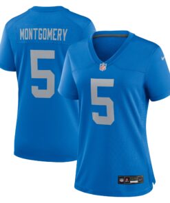 Women's Detroit Lions David Montgomery Blue Alternate Game Jersey JS8239 nicesnker
