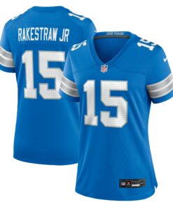Women's Detroit Lions Ennis Rakestraw Jr. Blue Team Game Jersey JS9887 nicesnker