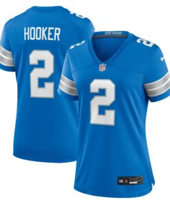 Women's Detroit Lions Hendon Hooker Blue Team Game Jersey JS2924 nicesnker