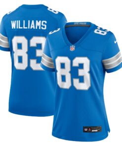 Women's Detroit Lions Isaiah Williams Blue Game Jersey JS7766 nicesnker
