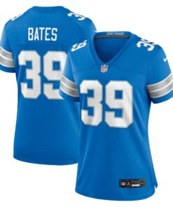 Women's Detroit Lions Jake Bates Blue Team Game Jersey JS4877 nicesnker