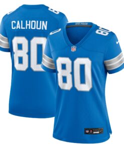 Women's Detroit Lions Jalon Calhoun Blue Game Jersey JS7394 nicesnker
