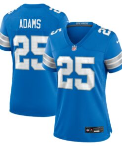 Women's Detroit Lions Jamal Adams Blue Team Game Jersey JS4305 nicesnker