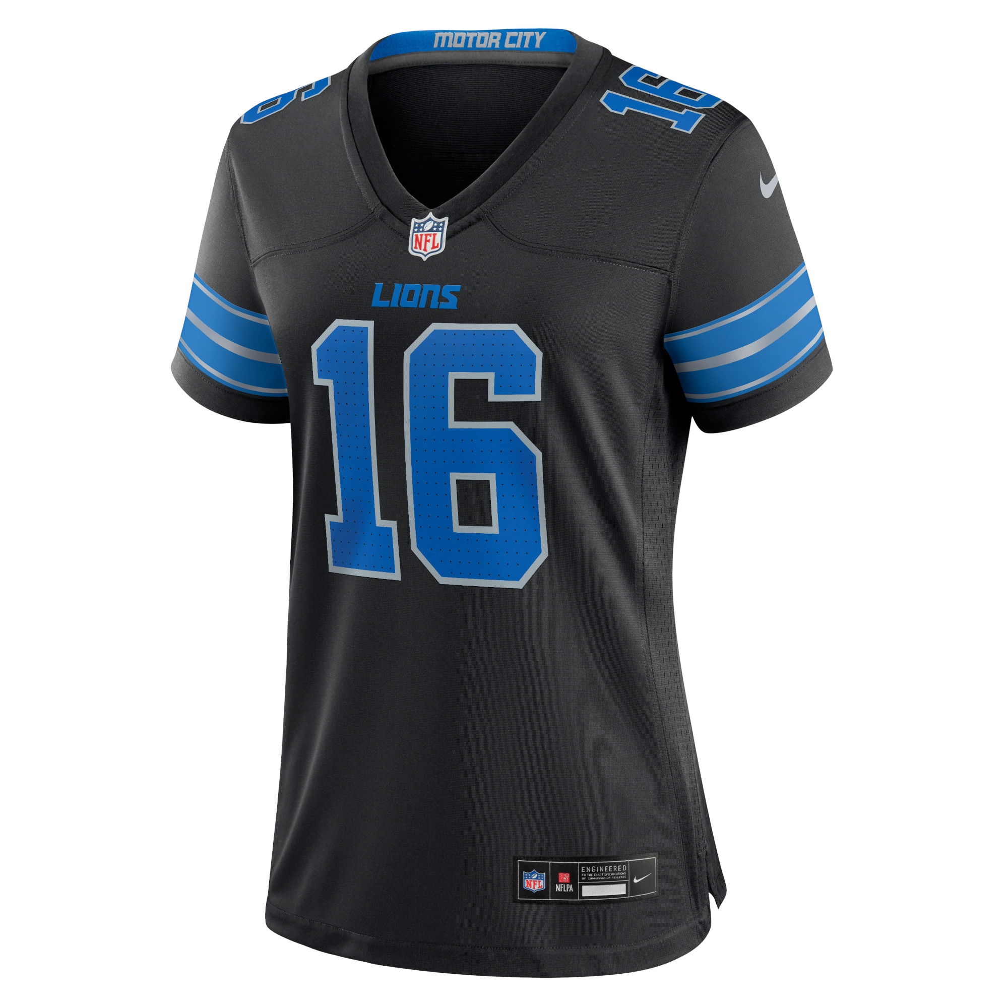 Women's Detroit Lions Jared Goff Black 2nd Alternate Game Jersey JS5647 nicesnker - Image 2