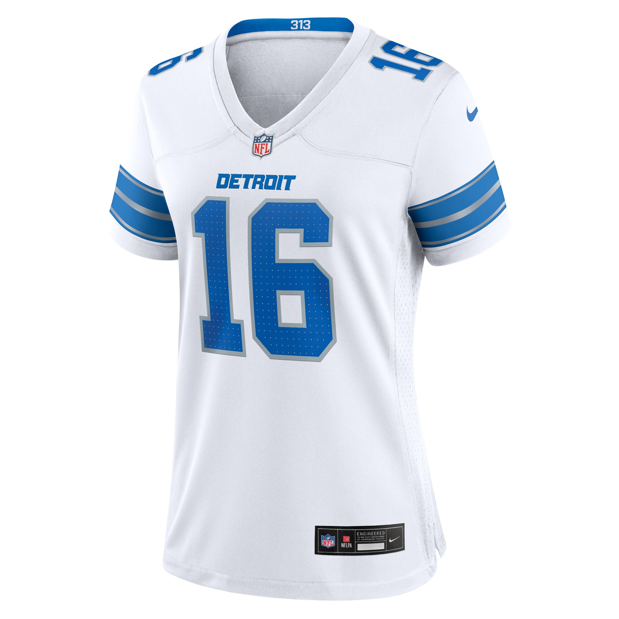 Women's Detroit Lions Jared Goff White Game Jersey JS6380 nicesnker - Image 2
